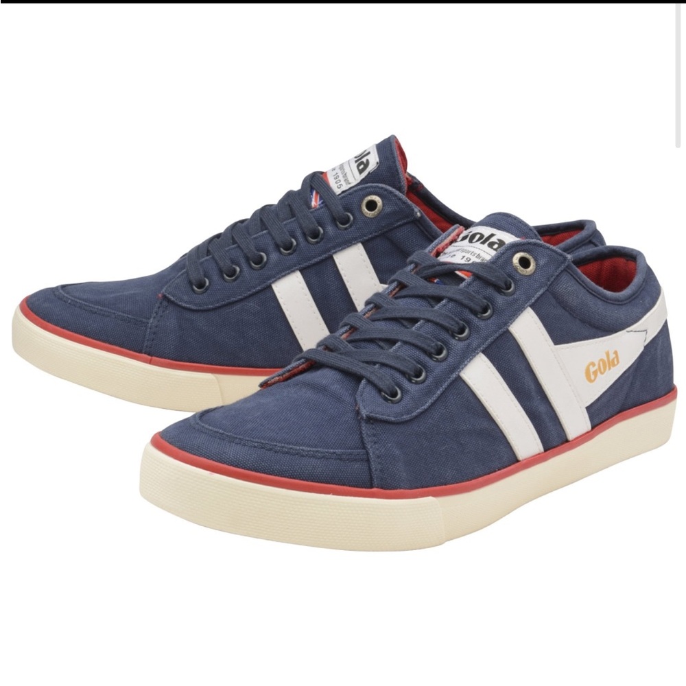 Gola Comet Plimsoll CMA516 Mens Navy Canvas Lace Up Lifestyle Sneakers Shoes 11